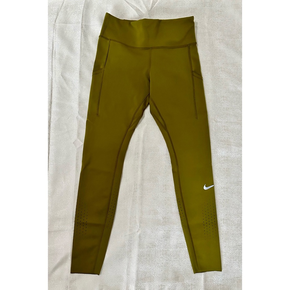 Nike Olive Green Running Leggings